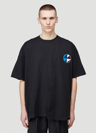 LN-CC® - The Salvages: Reconstructed Split Logo T-Shirt - Black The Salvages Reconstructed Split Logo T-Shirt Black slv0144003
