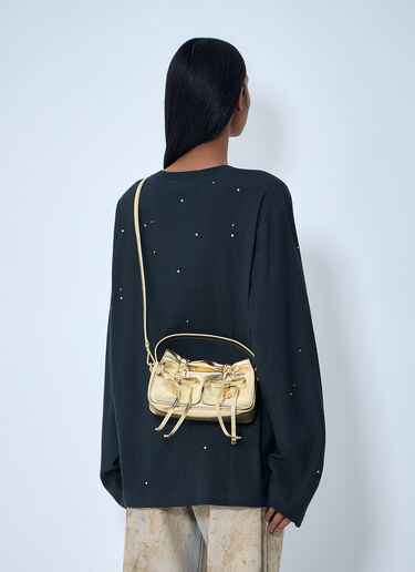 LN-CC® - Acne Studios: Micro Multipocket Crossbody Bag - Gold Acne Studios Micro Multipocket Crossbody Bag Gold acn0263014