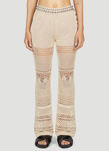 LN-CC® - Rabanne: Crochet Pants - Beige Rabanne Crochet Pants Beige pac0254009