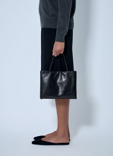 The Row Large Cecily Top Handle Tote Bag Black row0265034