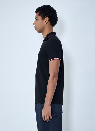 LN-CC® - Moncler: Logo Patch Polo Shirt - Black Moncler Logo Patch Polo Shirt Black mon0163035