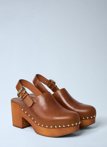 LN-CC® - Chloé: Jeannette Heel Clogs - Brown Chloé Jeannette Heel Clogs Brown chl0263064