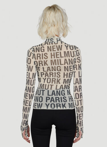 Helmut Lang Destination Print Top White hlm0247004