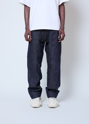 Walter Van Beirendonck x G-STAR Embossed Denim Jeans Blue wlt0160031