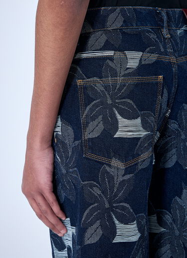 LN-CC® - Gucci: Denim Jacquard Shorts - Blue Gucci Denim Jacquard Shorts Blue guc0160002