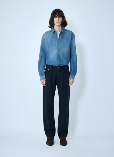 LN-CC® - Saint Laurent: Cassandre Denim Shirt - Blue Saint Laurent Cassandre Denim Shirt Blue sla0164013