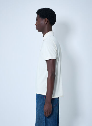 LN-CC® - ERL: Script Polo Shirt - White ERL Script Polo Shirt White erl0160004
