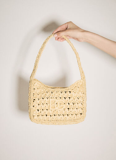LN-CC® - Dolce & Gabbana: 3.5 Raffia Shoulder Bag - Beige Dolce & Gabbana 3.5 Raffia Shoulder Bag Beige dol0257017