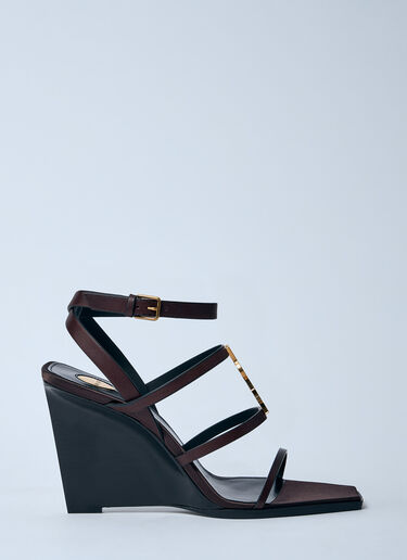 LN-CC® - Saint Laurent: Cassandre Wedges - Brown Saint Laurent Cassandre Wedges Brown sla0259024