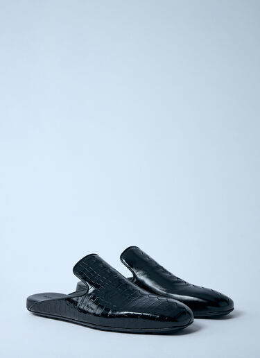 LN-CC® - Bottega Veneta: Roma Leather Mules - Black Bottega Veneta Roma Leather Mules Black bov0159015