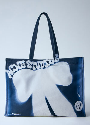 Acne Studios Logo Shopper Tote Bag Navy acn0164005