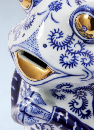 LN-CC® - POLSPOTTEN: Porcelain Frog Figurine - Blue POLSPOTTEN Porcelain Frog Figurine Blue wps0691987