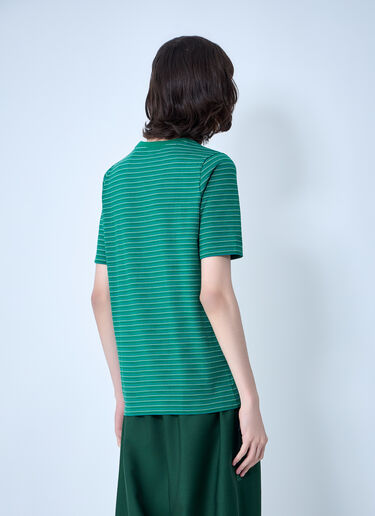 Lacoste Striped Cotton Jersey T-Shirt Green lac0164010