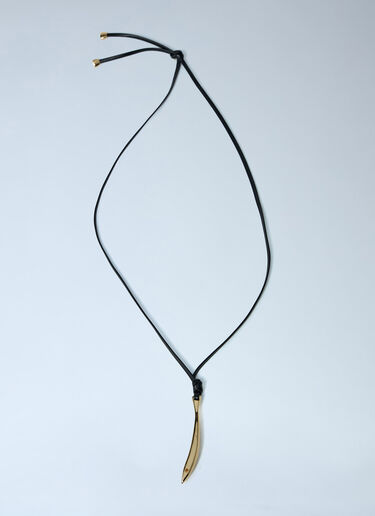 Bottega Veneta Sardine Leather Necklace Black bov0263037