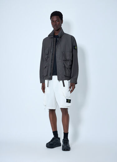 Stone Island Cargo Shorts with Flap Pockets Ivory sto0164095