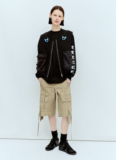 LN-CC® - Space Available: 래디컬 리사이클링 티셔츠 - 블랙 Space Available 래디컬 리사이클링 티셔츠 블랙 spa0356016
