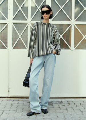 LN-CC® - VTMNTS: Glitched Knitted Sweater - Black VTMNTS Glitched Knitted Sweater Black vtm0354008