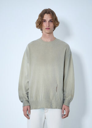 Our Legacy Slant Knit Sweater Cream our0164029