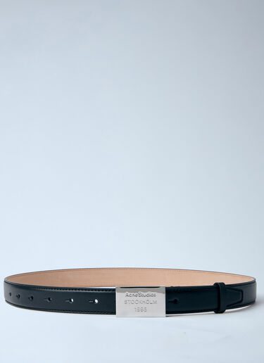 Acne Studios Engraved Logo Leather Belt Black acn0164022