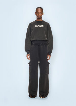 LN-CC® - Off-White: Bookish Rose Sweatshirt - Black Off-White Bookish Rose Sweatshirt Black ofw0260041
