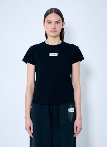 LN-CC® - MM6 Maison Margiela: Logo Patch T-Shirt - Black MM6 Maison Margiela Logo Patch T-Shirt Black mmm0259005