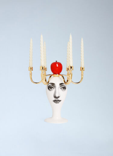 LN-CC® - Fornasetti: Sul Tardi Candelabra With Candle - Multicolour Fornasetti Sul Tardi Candelabra With Candle Multicolour wps0691832
