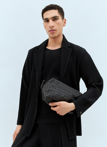 LN-CC® - Bao Bao Issey Miyake: Saddle Crossbody Bag - Black Bao Bao Issey Miyake Saddle Crossbody Bag Black bao0158003