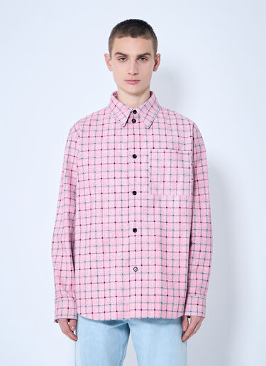 Bottega Veneta Printed Leather Shirt Pink bov0159004