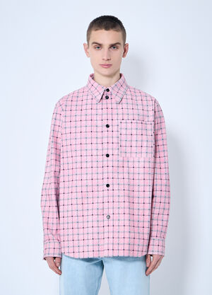 LN-CC® - Bottega Veneta: Printed Leather Shirt - Pink Bottega Veneta Printed Leather Shirt Pink bov0159004
