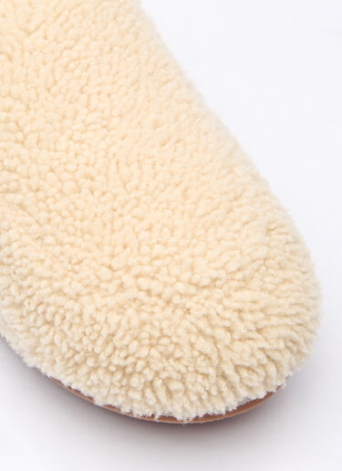 Moncler Snug Shearling Flats Cream mon0258032