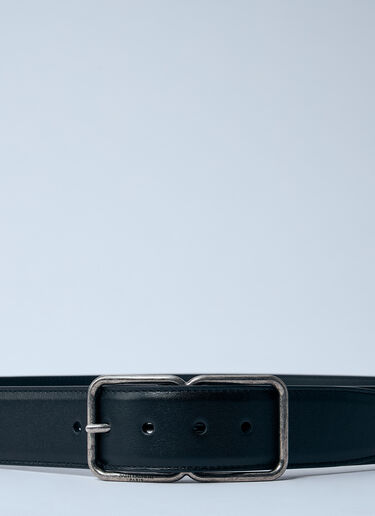 LN-CC® - Saint Laurent: Double Frame Belt - Black Saint Laurent Double Frame Belt Black sla0159031