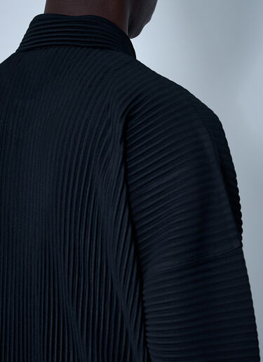 Homme Plissé Issey Miyake Pleated Zip-Up Jacket Black hmp0160013