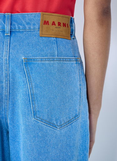 LN-CC® - Marni: Denim Jeans With Flower Motif - Blue Marni Denim Jeans With Flower Motif Blue mni0259007