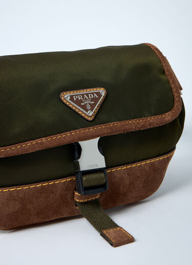 Prada Re-Nylon And Suede Belt Bag Brown pra0161018