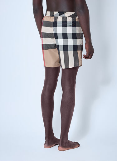 LN-CC® - Burberry: Check Swim Shorts - Beige Burberry Check Swim Shorts Beige bur0159047