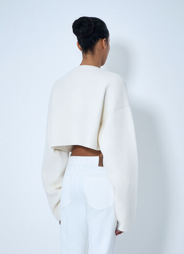 LN-CC® - TOTEME: Cropped oversized cardigan - White TOTEME Cropped oversized cardigan White tot0264026