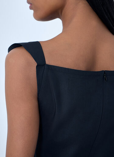 LN-CC® - Vivienne Westwood: Sculpted Neckline Gathered Mini Dress - Black Vivienne Westwood Sculpted Neckline Gathered Mini Dress Black vvw0263007