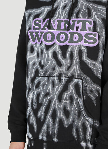 LN-CC® - Saintwoods: Lightning Hooded Sweatshirt - Black Saintwoods Lightning Hooded Sweatshirt Black swo0151012