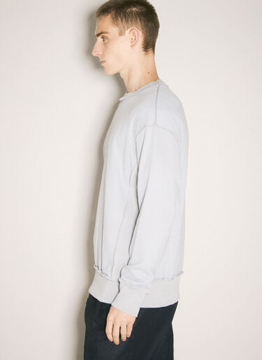 LN-CC® - Comme des Garçons Homme: 로고 자수 티셔츠 - 그레이 Comme des Garçons Homme 로고 자수 티셔츠 그레이 cdh0158013
