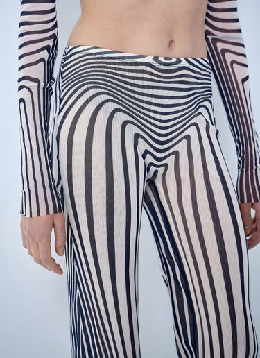 LN-CC® - Jean Paul Gaultier: Re-Edition Flare Trousers Morphing Stripes - Grey Jean Paul Gaultier Re-Edition Flare Trousers Morphing Stripes Grey jpg0264012