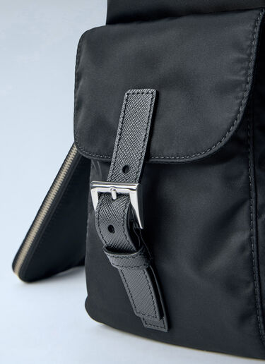 LN-CC® - Prada: Re-Nylon Medium Backpack - Black Prada Re-Nylon Medium Backpack Black pra0260040