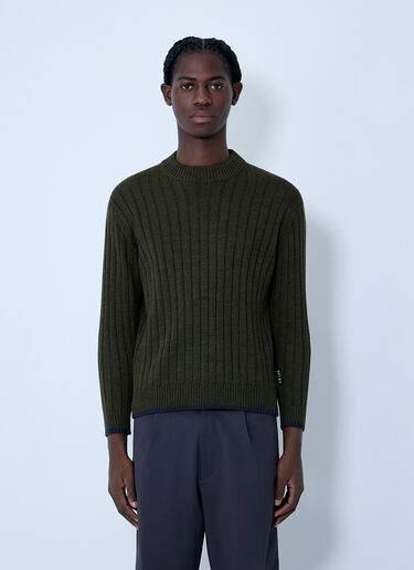 LN-CC® - GR10K: Rib Sweater - Green GR10K Rib Sweater Green grk0162004