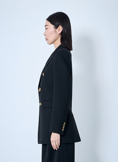 Saint Laurent Wool Gabardine Blazer Black sla0259019