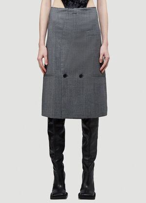 LN-CC® - Vetements: Tailored Pencil Skirt - Grey Vetements Tailored Pencil Skirt Grey vet0243005