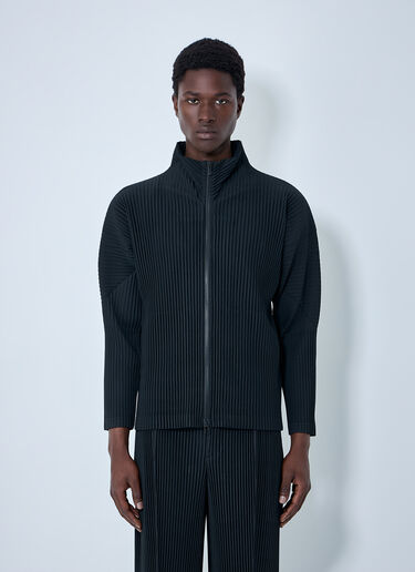 Homme Plissé Issey Miyake 플리츠 지퍼업 재킷 블랙 hmp0164008