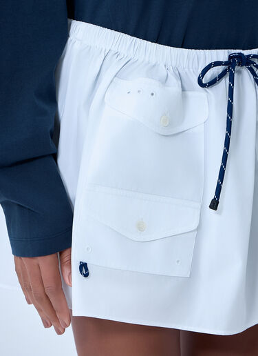 LN-CC® - Miu Miu: Drawstring Pocket Mini Skirt - White Miu Miu Drawstring Pocket Mini Skirt White miu0263056