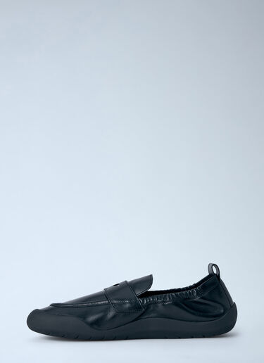 Prada Leather Slip-On Loafers Black pra0166015