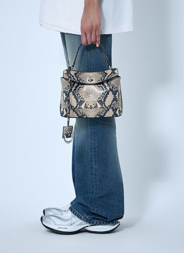 Balenciaga Rodeo Snakeskin-Effect Mini Handbag Beige bal0263040