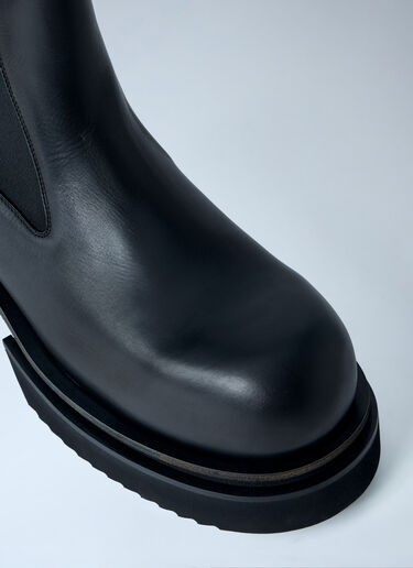 LN-CC® - Rick Owens: Beatle Bogun Boots - Black Rick Owens Beatle Bogun Boots Black ric0163037