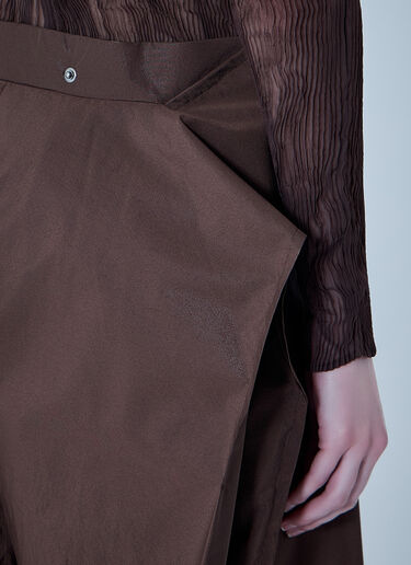 LN-CC® - Issey Miyake: Akimbo 编织裤 - 棕色 Issey Miyake Akimbo 编织裤 棕色 ism0264002